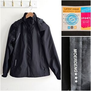 Moerdeng Women's Waterproof Windbreaker Jacket Sz. Small Lightweight Rain Coat